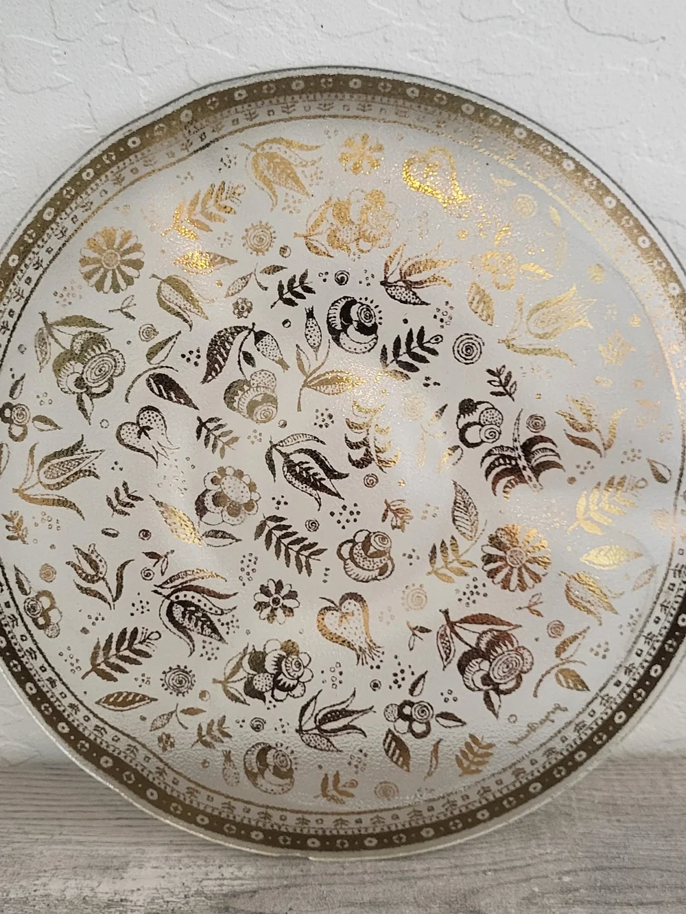 George Briard Gold Floral Decorative Plate